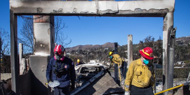 Rescuers at LA Fires 2025